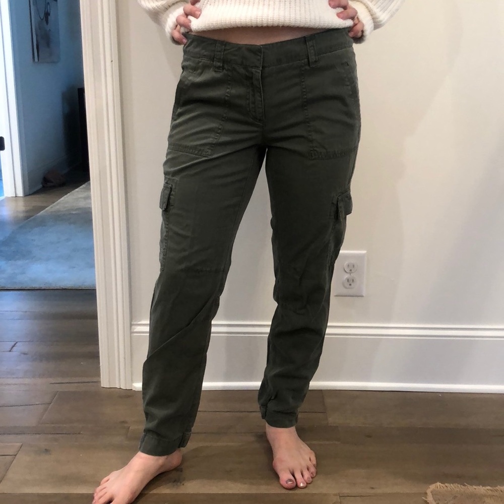 LOFT army green cargo pants
